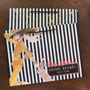 Henri Bendel Holiday Stripe Shopping Bag Set
